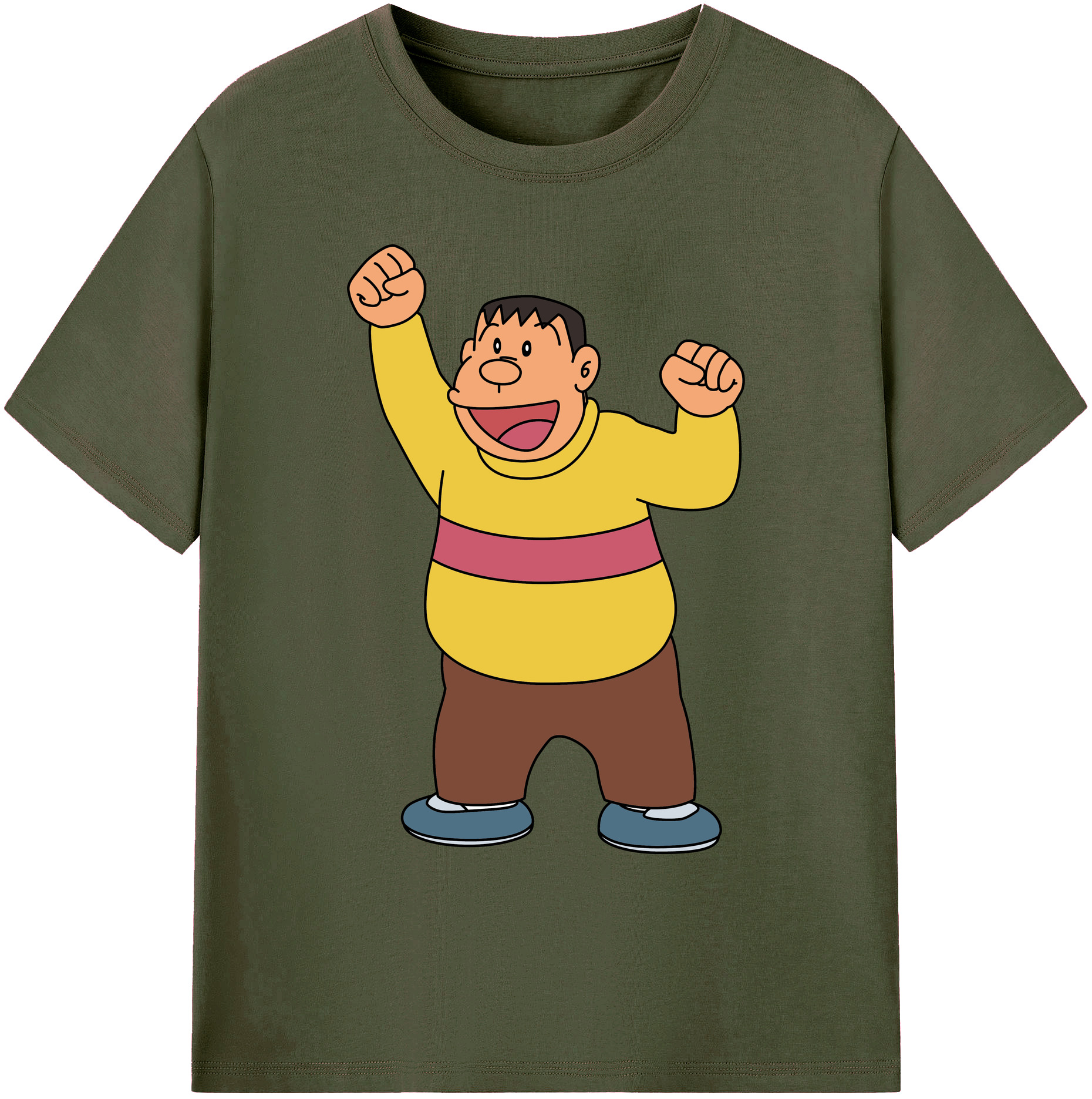 （画像用） ドラえもん 剛田武 Doraemon Gouta Takeshi 綿100％ メンズ半袖Tシャツ｜肌触りやわらか＆通気性